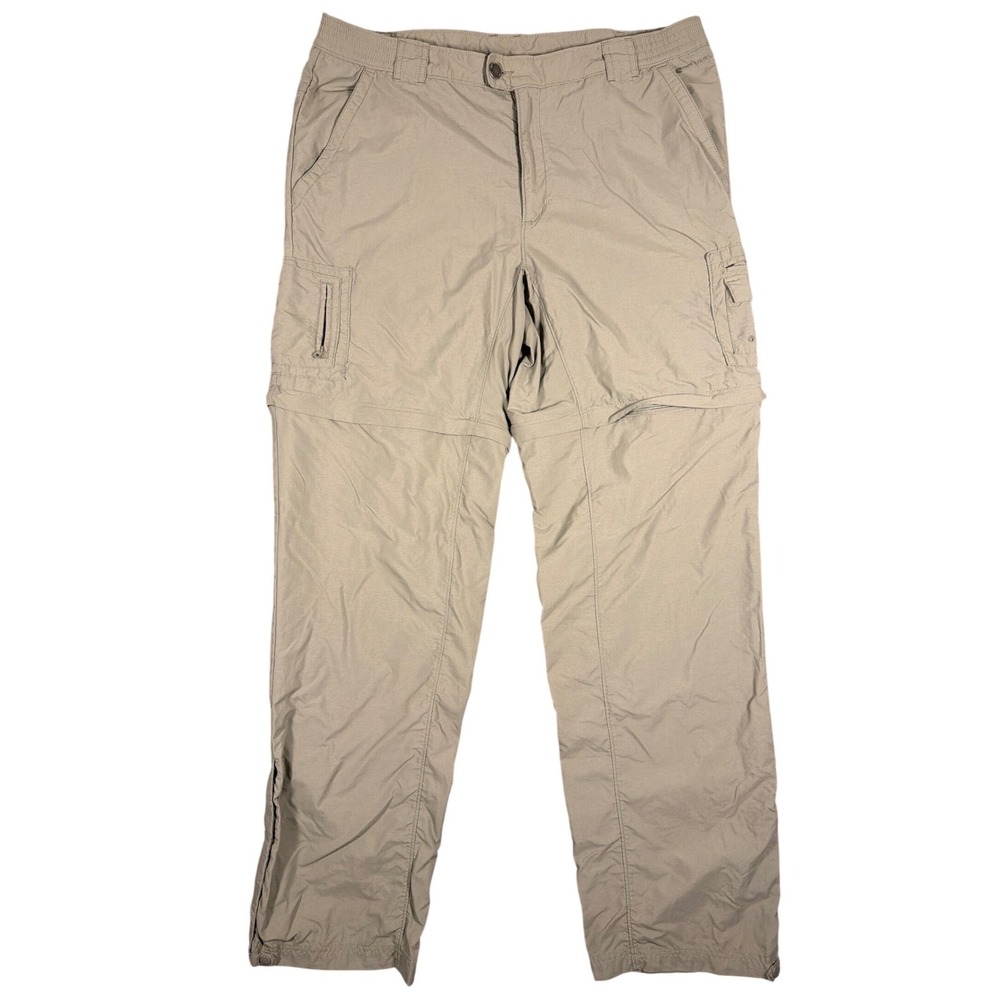 Columbia Titanium Omni-Dry Convertible Hiking Cargo Pants Womens Large Long Tan
